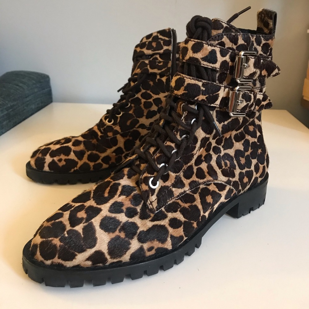 Rebecca Minkoff Leopard Combat Boots